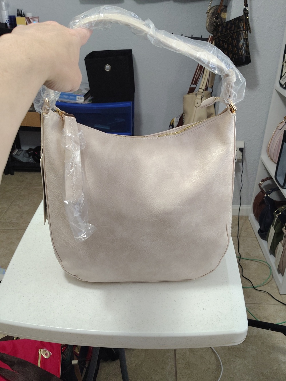Brand New Cream Womens Hobo Shoulder Bag -Isabelle